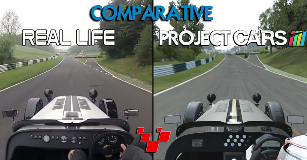 Sammenligning real life of Project CARS 2